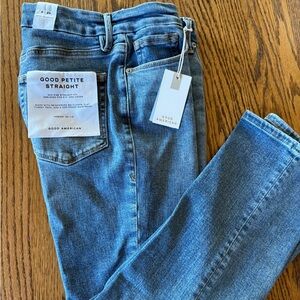 Good American Petite Straight Jeans